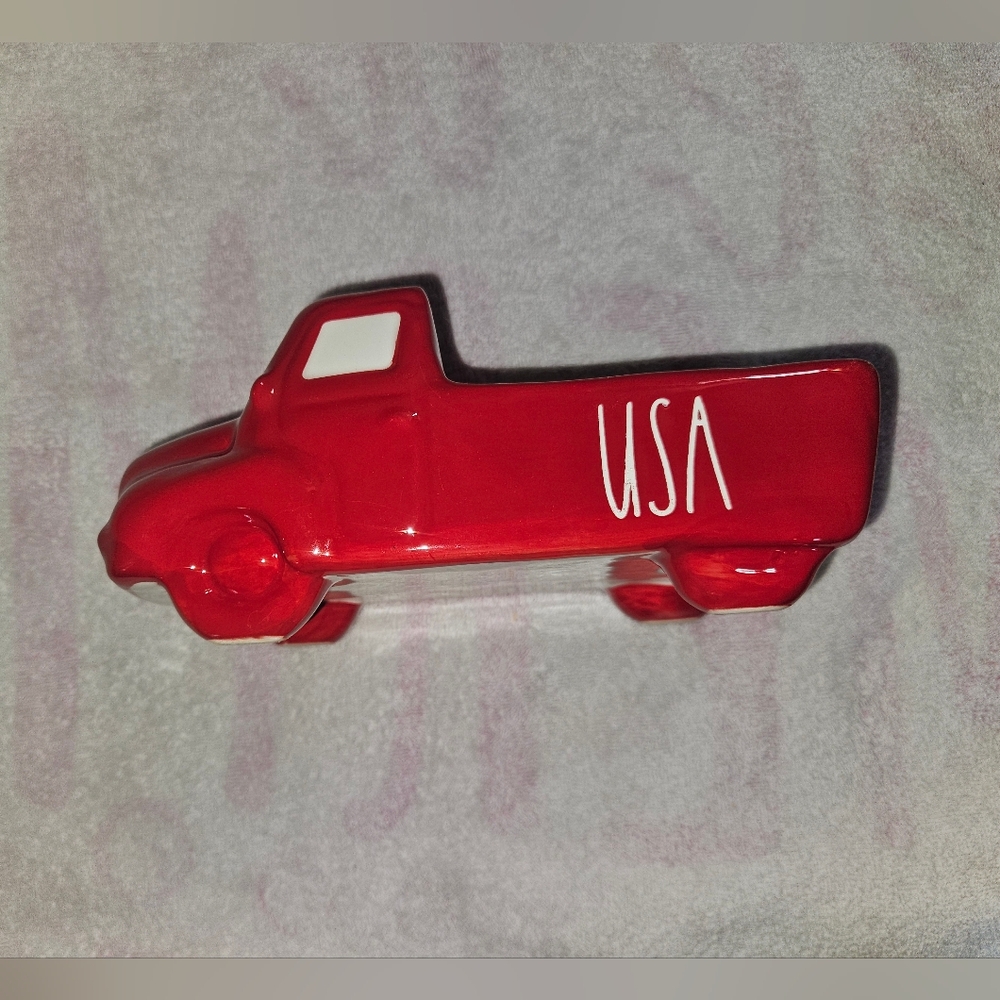 Rae Dunn Red USA Truck Decor